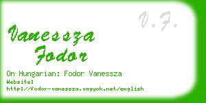 vanessza fodor business card